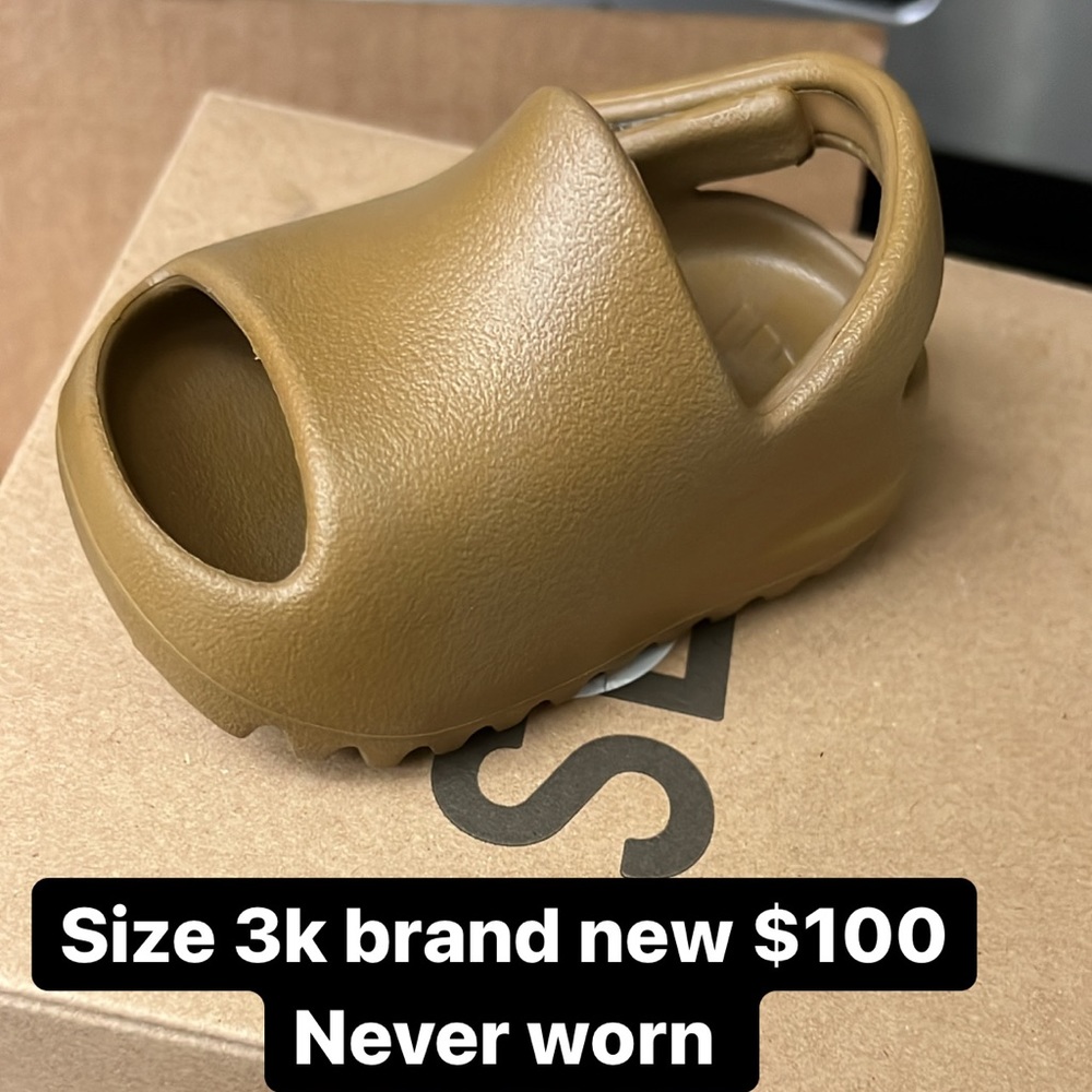 Yeezy slides, baby size 3 , brand new never worn
